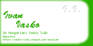 ivan vasko business card
